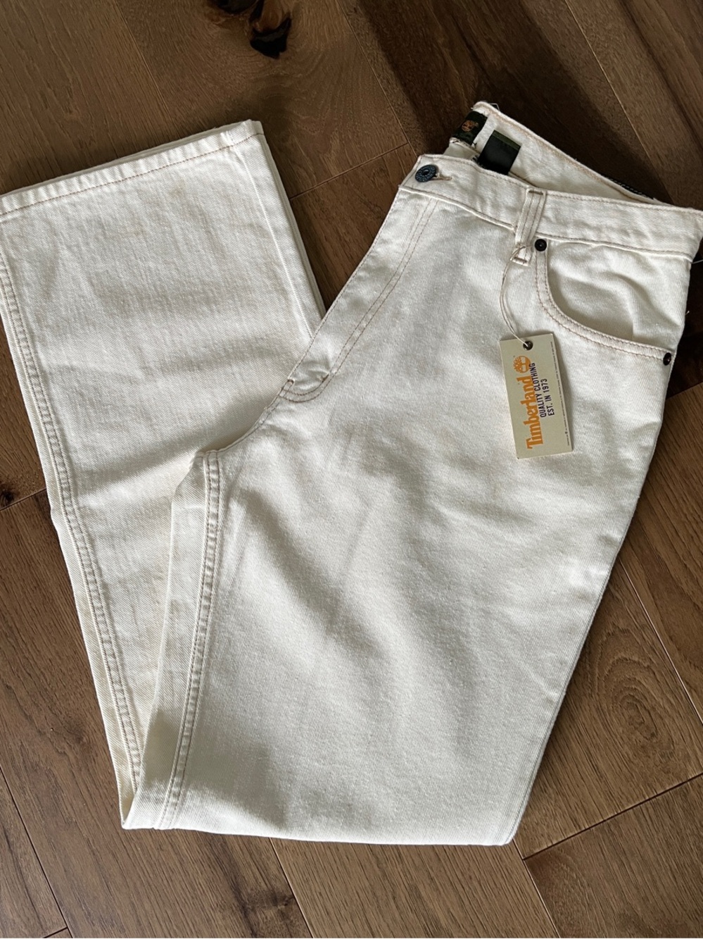 Timberland Men's Cream Straight Leg Denim Jeans - 36x32 - NWT